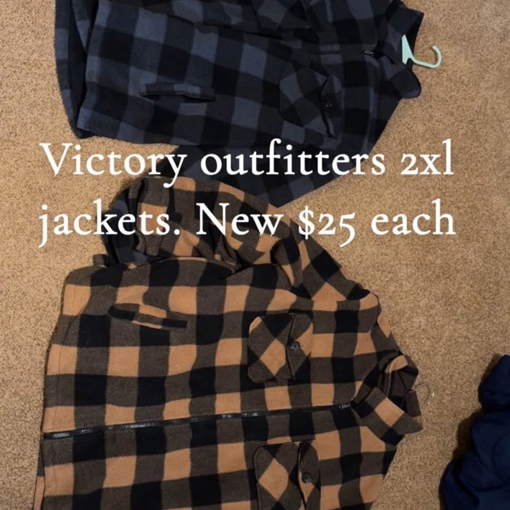Victory Outfitters Men's Checkered Jacket - Black and Tan